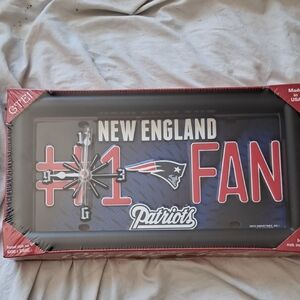 New England Patriots Fan License Plate Frame